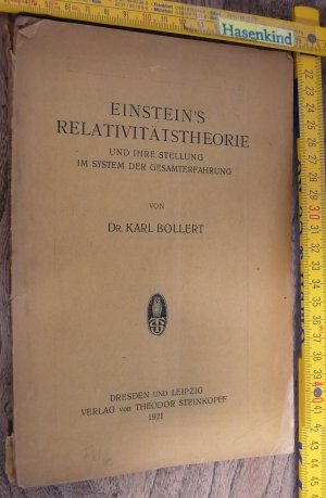 antiquarisches Buch – Bollert, Dr. Karl – Einstein's Relativitätstheorie und ihre Stellung im System der Gesamterfahrung. (Einsteins)