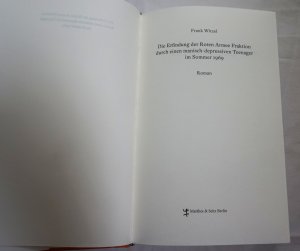 gebrauchtes Buch – Frank Witzel – Die Erfindung der Roten Armee Fraktion durch einen manisch-depressiven Teenager im Sommer 1969