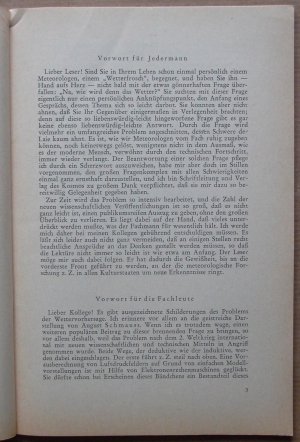 antiquarisches Buch – Alfred Hofmann – Probleme um die Wettervorhersage. [Kosmos Bändchen Nr. 207.]