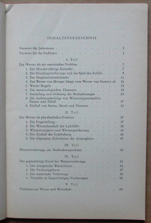 antiquarisches Buch – Alfred Hofmann – Probleme um die Wettervorhersage. [Kosmos Bändchen Nr. 207.]