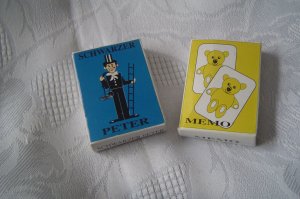 gebrauchtes Spiel – 2 Mini Kartenspiele "Schwarzer Peter" und "Memo"