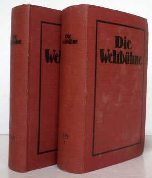 Die Weltbühne. Wochenschrift für Politik - Kunst - Wirtschaft. (25) XXV. Jahrgang 1929. komplett (Heft 1 – 52 ) in 2 Bänden. ( Originalausgabe - Roter […]