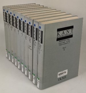 Kant-Konkordanz in zehn Bänden - 10 Bände [komplett] : 1. Aal - Beschaffenheit / 2. Beschaffenheit - Erfindung / 3. Erfindung - gräßlich / 4. Grau - Locke […]