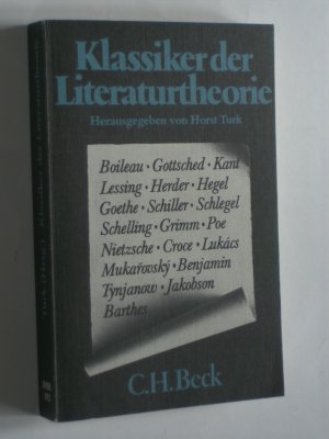 Klassiker der Literaturtheorie von Boileau bis Barthes