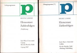 antiquarisches Buch – Heinz Lohse – Elementare Zahlenfolgen - Lehrprogramm und Übungsprogramm