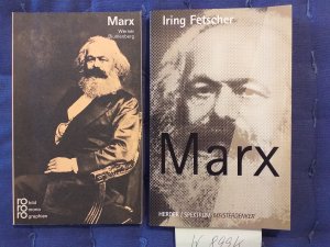 gebrauchtes Buch – Werner Blumenberg + Iring Tetscher – 2 x :  " Marx "  ( Karl Marx )  a.) rororo bildmonigraphien rm76 + b.) Herder/ Spektrum Meisterdenker