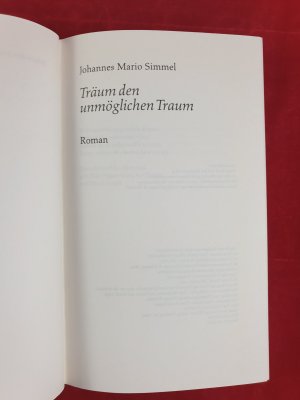 gebrauchtes Buch – J. M. Simmel – Träum den unmöglichen Traum