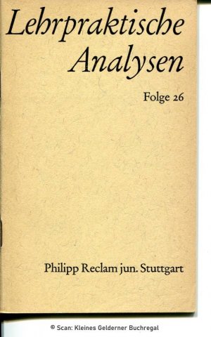 RECLAM - Reclams Lehrpraktische Analysen - Folge 26: JOHANN WOLFGANG GOETHE "FAUST II" - Einführung in die Symbolwelt der Altersdichtung Goethes