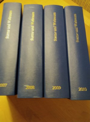 Sterne und Weltraum, Monatszeitschrift, gebundene Jahrgänge der Jahre 2007, 2008 2009 und 2010