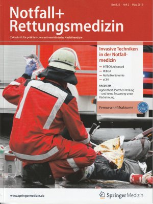 gebrauchtes Buch – Notfall und Rettungsmedizin Band 22 Heft 2 Invasive Techniken in der Notfallmedizin gebrauchtes Buch – Notfall und Rettungsmedizin Band 22 Heft 2 Invasive Techniken in der Notfallmedizin