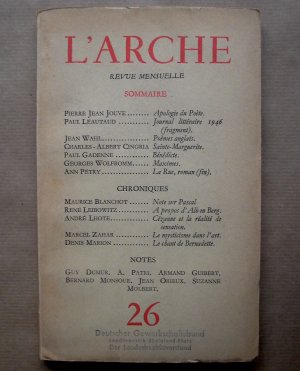 antiquarisches Buch – Gide, André (Hrsg – L'Arche. Revue mensuelle. 3e Année. Numéro 26. Avril 1947.