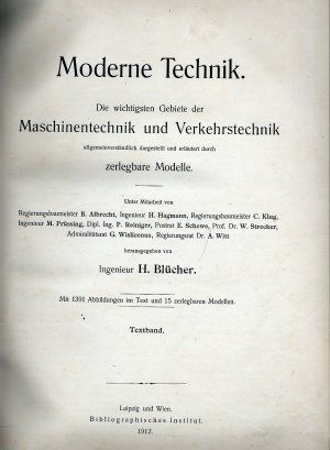 antiquarisches Buch – Blücher H. – Moderne Technik in 2 Bänden