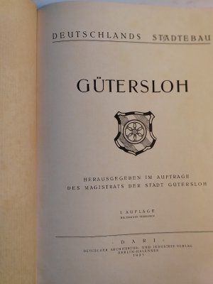 antiquarisches Buch – Gütersloh. Herausgegeben im Auftrage des Magistrats der Stadt Gütersloh