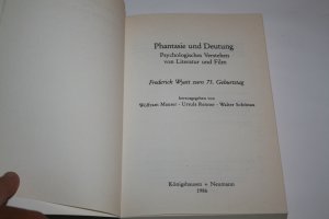 gebrauchtes Buch – Mauser, Wolfram; Renner – Phantasie und Deutung - Psychologisches Verstehen von Literatur und Film. Frederick Wyatt zum 75. Geburtstag