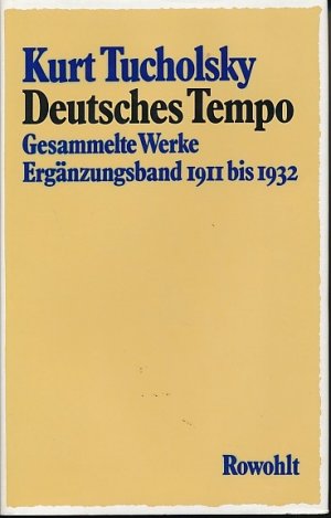 gebrauchtes Buch – Kurt Tucholsky – Deutsches Tempo