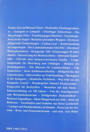 gebrauchtes Buch – Erika Dillmann – Leben am See. Jahrbuch des Bodenseekreises - 1985