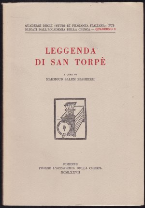 gebrauchtes Buch – Salem Elsheikh – Leggenda di San Torpè gebrauchtes Buch – Salem Elsheikh – Leggenda di San Torpè