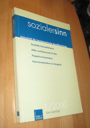 gebrauchtes Buch – Kutzner, Stefan – sozialersinn 1/ 2000 gebrauchtes Buch – Kutzner, Stefan – sozialersinn 1/ 2000