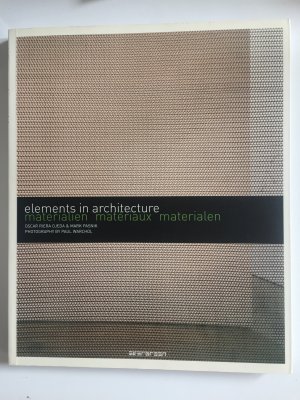 gebrauchtes Buch – versch. – Materialien - elements in architecture