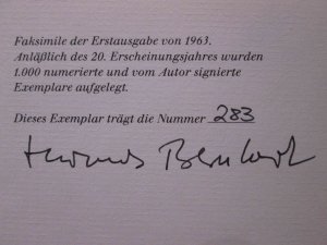 gebrauchtes Buch – Thomas Bernhard – Frost. (Nr. 283 SIGNIERT)