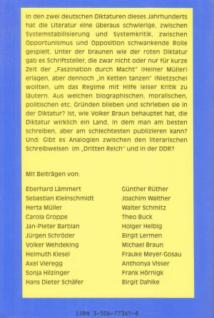 gebrauchtes Buch – Günther Rüther – Literatur in der Diktatur - Schreiben im Nationalsozialismus und DDR-Sozialismus