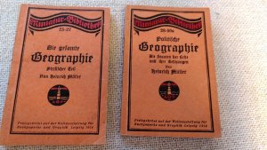 Miniatur-Bibliothek Nr. 25-27 & 28-30a: Die gesamte Geographie - Physischer Teil & Die Politische Geographie