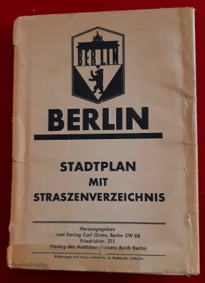 gebrauchtes Buch – Verlag Carl Grote  – Berlin. Stadtplan mit Straszenverzeichnis.