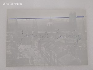 Eurasienstab über den Alpen". München, 1971. "Nr. 3 joseph beuys. heidelberg". Signierte Postkarte.