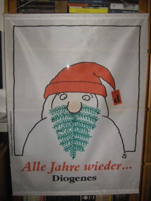 Alle Jahre wieder... (Weihnachtsmann) (große Deko-Werbefahne)