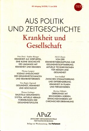 gebrauchtes Buch – Fritz Dross Nadine Metzger Thomas Lampert Vera Regitz-Zagrosek Thomas Gerlinger Nils B – Krankheit und Gesellschaft