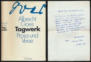 Tagwerk., Prosa und Verse. [Mit beiliegendem Autograf.]