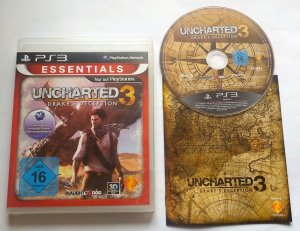 gebrauchtes Spiel – PS3 UNCHARTED 3 Drake's Deception Essentials 2013 Anleitung BCES-01175/GER