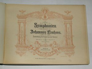 antiquarisches Buch – Brahms Symphonien ~ Band 1 ~ Jugendstil-Einband um 1900