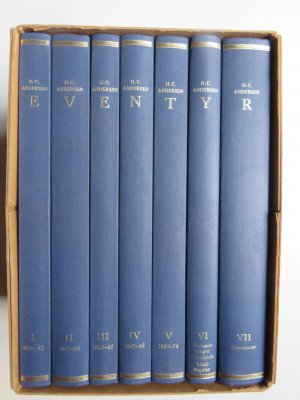 gebrauchtes Buch – H.C. Andersen/Erik Dahl Buchpaket – H.C. Andersens eventyr , 7 volumes, kritisk udgivet efter de originale Eventyrhaefter med Varianter og Kommentar, Vol   I Eventyr 1835-42 + II Nye Eventyr 1844-487 Historier 1852-55, III  Nye Eventyr og Historier  1858-60 + IV  Nye Eventyr og Historier 1861-66 + V  Nye Eventyr og Historier 1872 + VI  Bemerkninger, Textkritikken + VII Kommentar