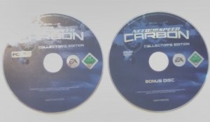 gebrauchtes Spiel – Need for Speed Carbon. Collector's Edition. 2 DVDs, ohne Hülle, nur Datenträger.