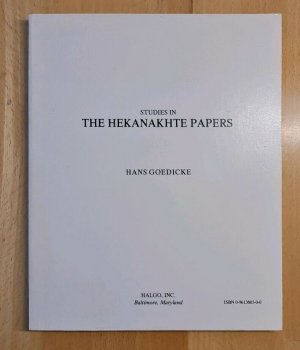 Studies in the Hekanakhte Papers (Ägyptologie)