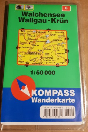 gebrauchtes Buch – Kompass Wanderkarte mit Lexikon – Walchensee /Wallgau /Krün