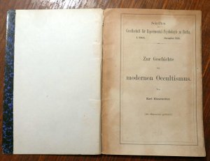 Zur Geschichte des modernen Occultismus