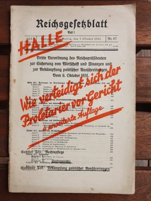 Wie verteidigt sich der Proletarier in politischen Strafsachen vor Polizei, Staatsanwaltschaft und Gericht? 4. erweiterte Auflage unter Berücksichtigung […]