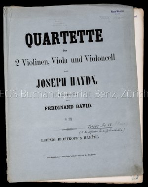 Quartette für 2 Violinen, Viola, und Violoncell., Zum Vortrag im Gewandhause zu Leipzig und zum Gebrauch beim Conservatorim der Musik daselbst.