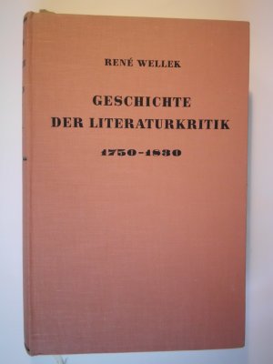 Geschichte der Literaturkritik 1750-1830