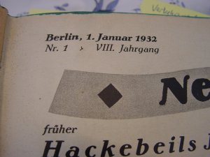 NEUE IZ ILLUSTRIERTE ZEITUNG (früher Hackebeils I.Z.) VII. Jahrgang , 1932, 1-53 gebunden.