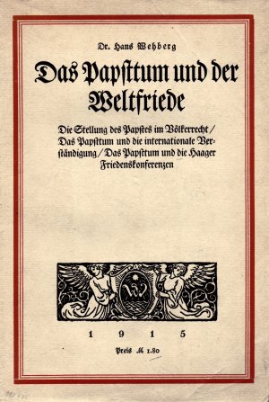 antiquarisches Buch – Dr, Hans Wehberg – Das Papsttum und der Weltfriede