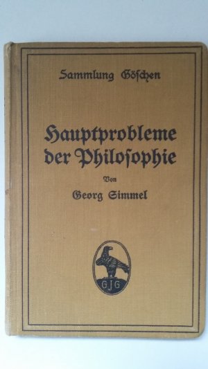 antiquarisches Buch – Georg Simmel – Hauptprobleme der Philosophie