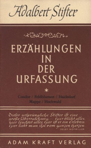 Erzählungen in der Urfassung., Herausgegeben von Max Stefl.