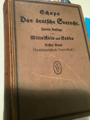 Das Deutsche Seerecht. Kommentar zum vierten Buche des Handelsgesetzbuchs .  als Ergänzung zu Staub‘s Kommentar nebst Erlauterungen zu den Deerechtlichen Nebengesetzen. Erste Band