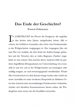 gebrauchtes Buch – Francis Fukuyama – Das Ende der Geschichte?