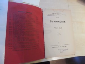 Die armen Juden; Reihe: Völkisches Erwachen, Heft 25; Herausgegeben von Gustav von Neinkirch