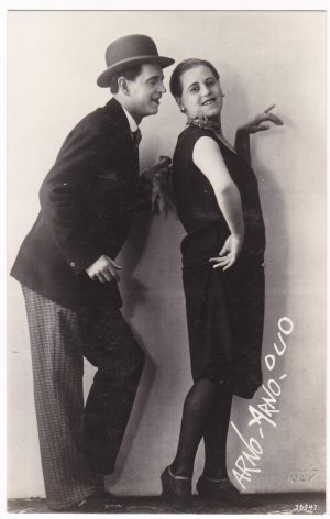 AK Autogrammkarte Arno-Arno-Duo