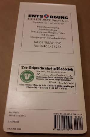 gebrauchtes Buch – Falk-Verlag  – Falk plan - Stadtplan Seevetal mit Umgebungskarte - EXTRA - 2. Auflage - Straßenverzeichnis mit Postleitzahlen - Falk-Nr. 2392 - 1:150000